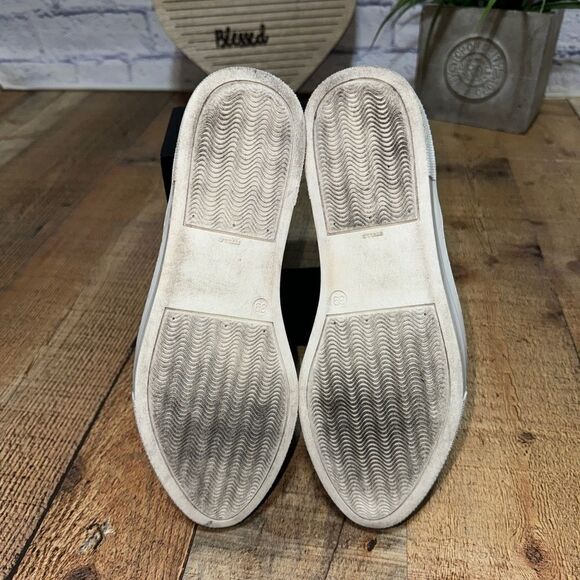 Shellys London Platform lace up Shoes Metallic Silver Sneaker Made in Spain - Picture 8 of 12